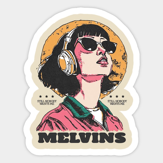 melvins Sticker by Ahan Drawing Vintage